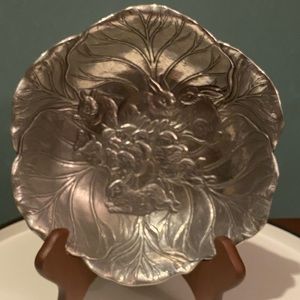 Vintage Arthur Court Aluminum Bunny Rabbit Bowl 8" 1990